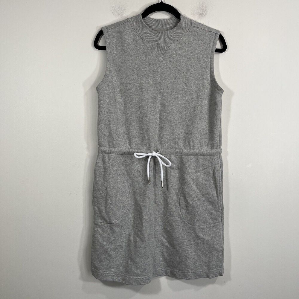 Zella Womens Small Sweatshirt Dress Gray Sleeveless Sporty Tennis Pickleball